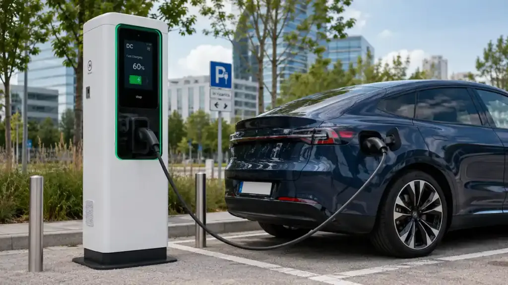 Colonnina per ricaricare un’auto elettrica