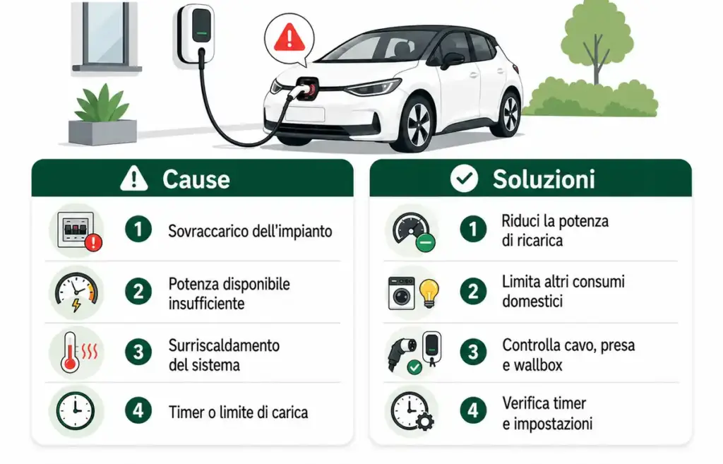 La ricarica dell’auto elettrica si interrompe prima del previsto: riassunto di cause e soluzioni