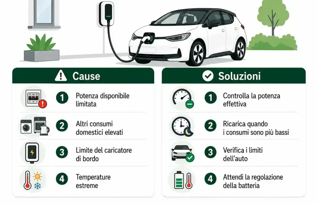 La ricarica dell’auto elettrica è troppo lenta: riassunto di cause e soluzioni