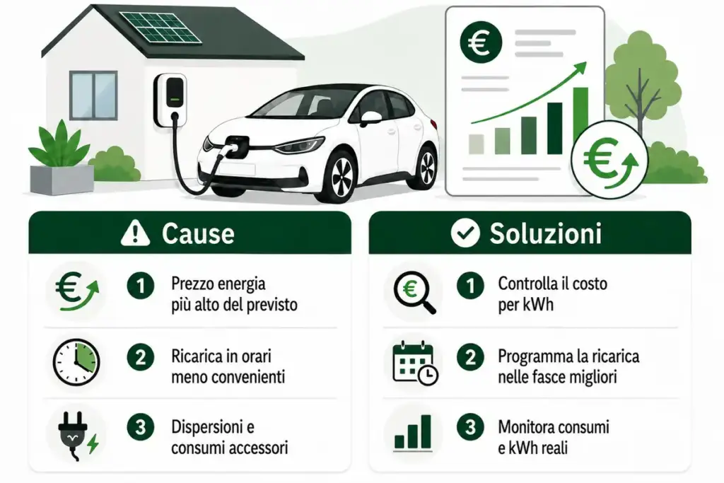 La ricarica dell’auto elettrica costa più del previsto: riassunto di cause e soluzioni